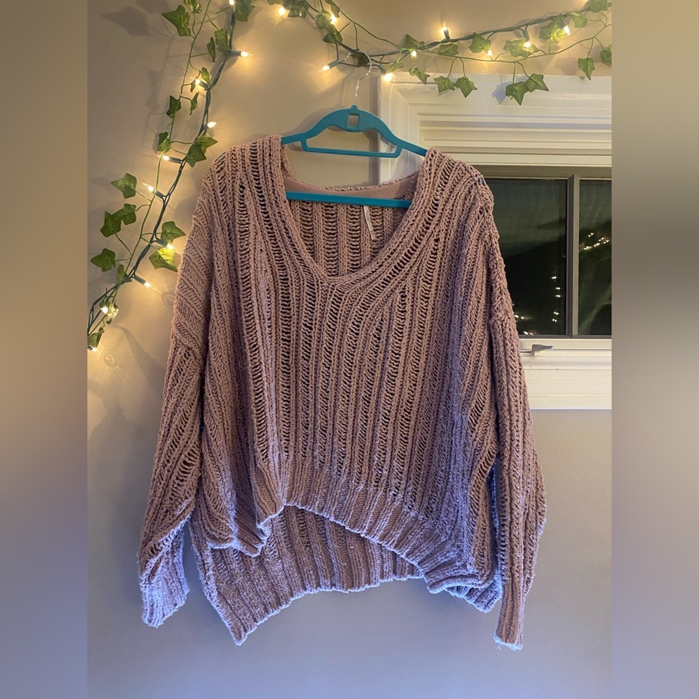 Free People Sweater- Light Pink